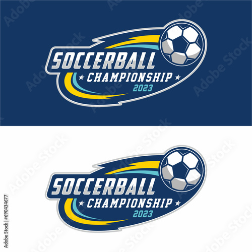 Soccer Football sport logo design vector illustration