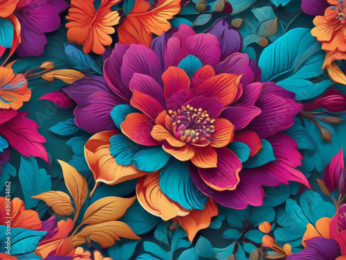seamless floral pattern background © vransdani