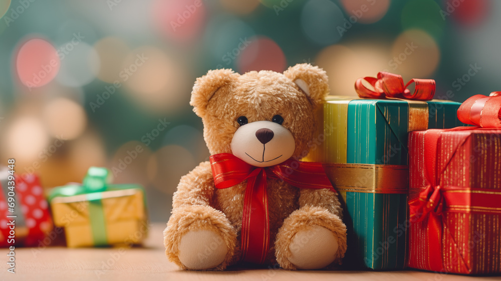 Christmas Teddy Bear with Gifts Christmas Teddy Bear with Gifts