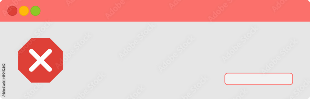 Obraz premium user interface colorful warning message, pc dialog box