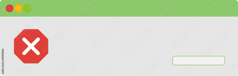 Obraz premium user interface colorful warning message, pc dialog box