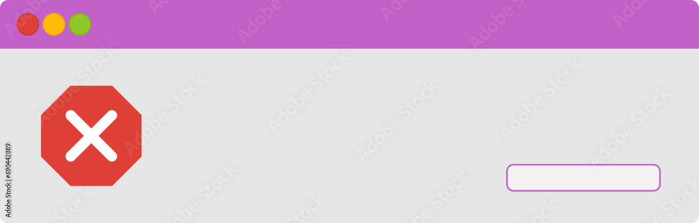 Obraz premium user interface colorful warning message, pc dialog box