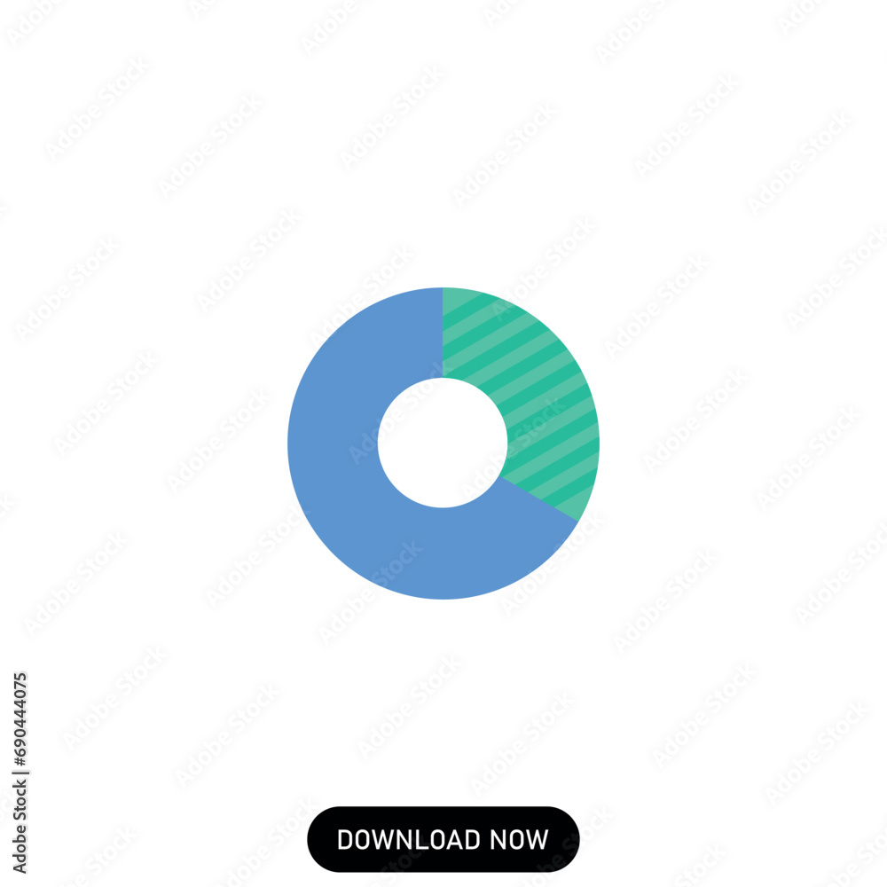 simple donut chart icon - donut chart icon