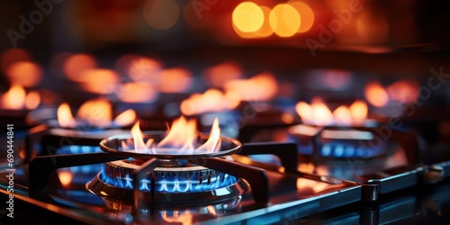 Gas Stove Flames Generative AI