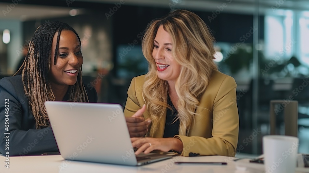 Two women working in the office Two women working in the office
