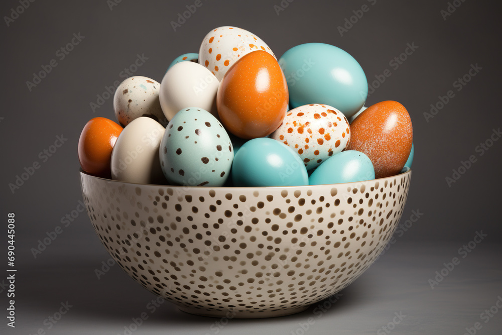 easter eggs in a basket