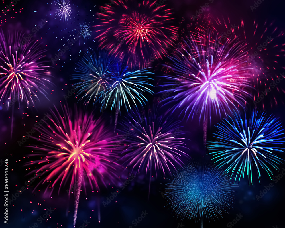 Naklejka premium Nature,Background,Fireworks,Lights,Shiny