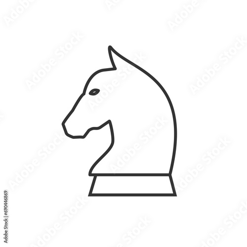Chess Horse Symbol. Tactics, Strategy Icon.