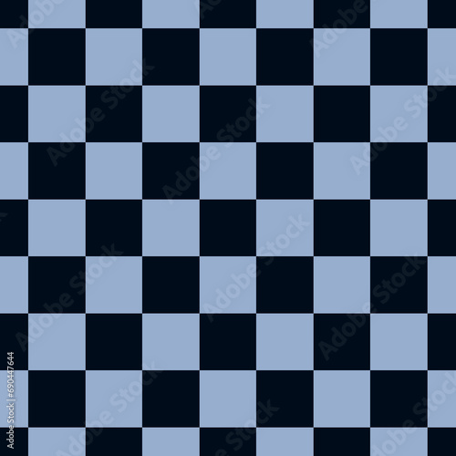 Blue Check Pattern Seamless Tile