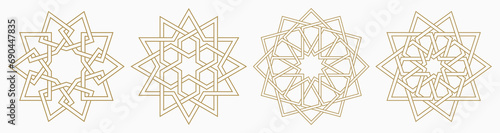 Seamless strokes pattern in authentic arabian style.