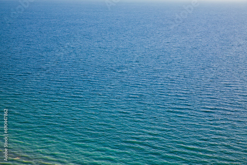 Serene Ocean Expanse in Varying Shades of Blue and Green
