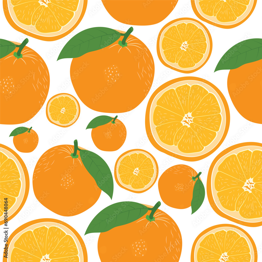 Full frame of fresh orange fruit slices seamless pattern background
Full frame of fresh orange fruit slices seamless pattern background