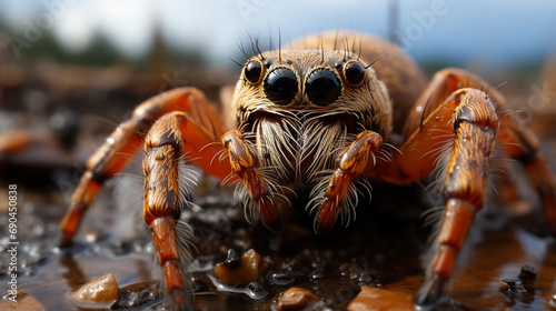 The Best shot of jumping spider. generative ai © Witri