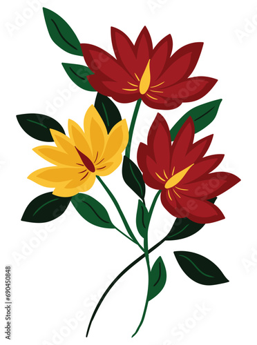 Vibrant, captivating flower illustration capturing nature's beauty. Ideal for designs, decor, and artistic compositions needing floral elegance.