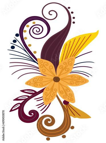 Vibrant, captivating flower illustration capturing nature's beauty. Ideal for designs, decor, and artistic compositions needing floral elegance.