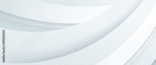 White vector gradient abstract banner design. Minimalist graphic design element future style concept for banner, flyer, card, cover, or brochure