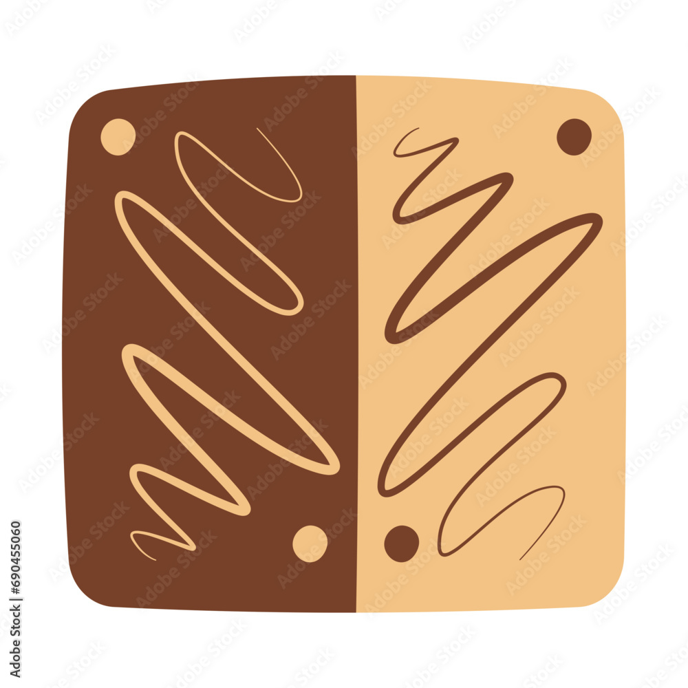 Fototapeta premium Biscuit and cookies illustration. Isolated on white background. Vector illustration.