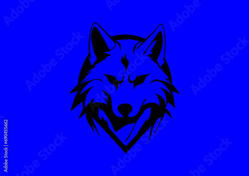 Wolf esport character mascot logo design vector template