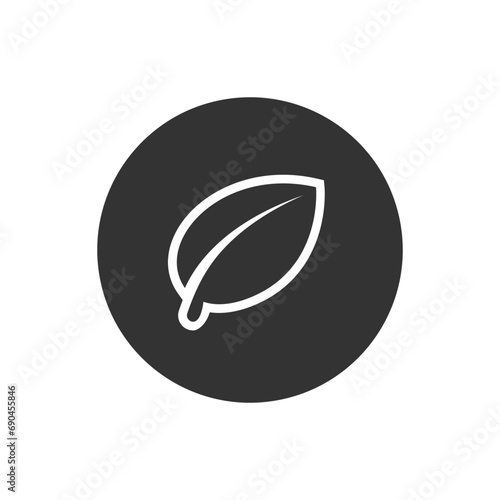 Leaf Icon. Autumn, Organic Illustration. Applied as Trendy Symbol for Design Elements, Websites, Presentation and Application - Vector.