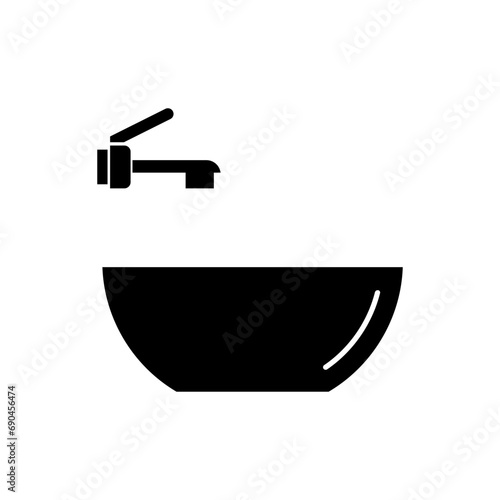 Wastafel Icon. Washbasin Symbol  - Vector.