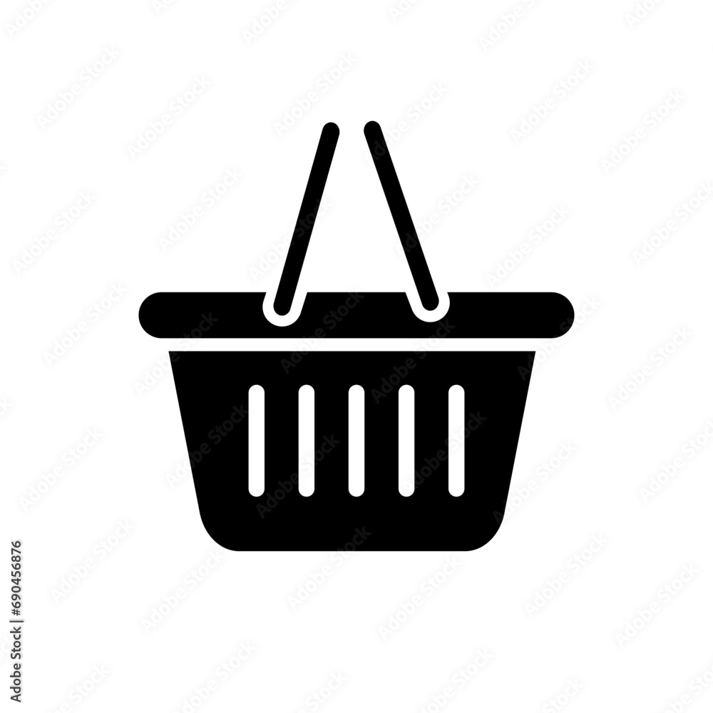 Shopping Basket Icon. E Commerce Element. Trade Online Symbol. Shopping Basket Icon. E Commerce Element. Trade Online Symbol.