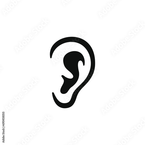 Ear icon isolated on white background