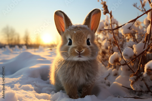 A hare in the snow  © Angah