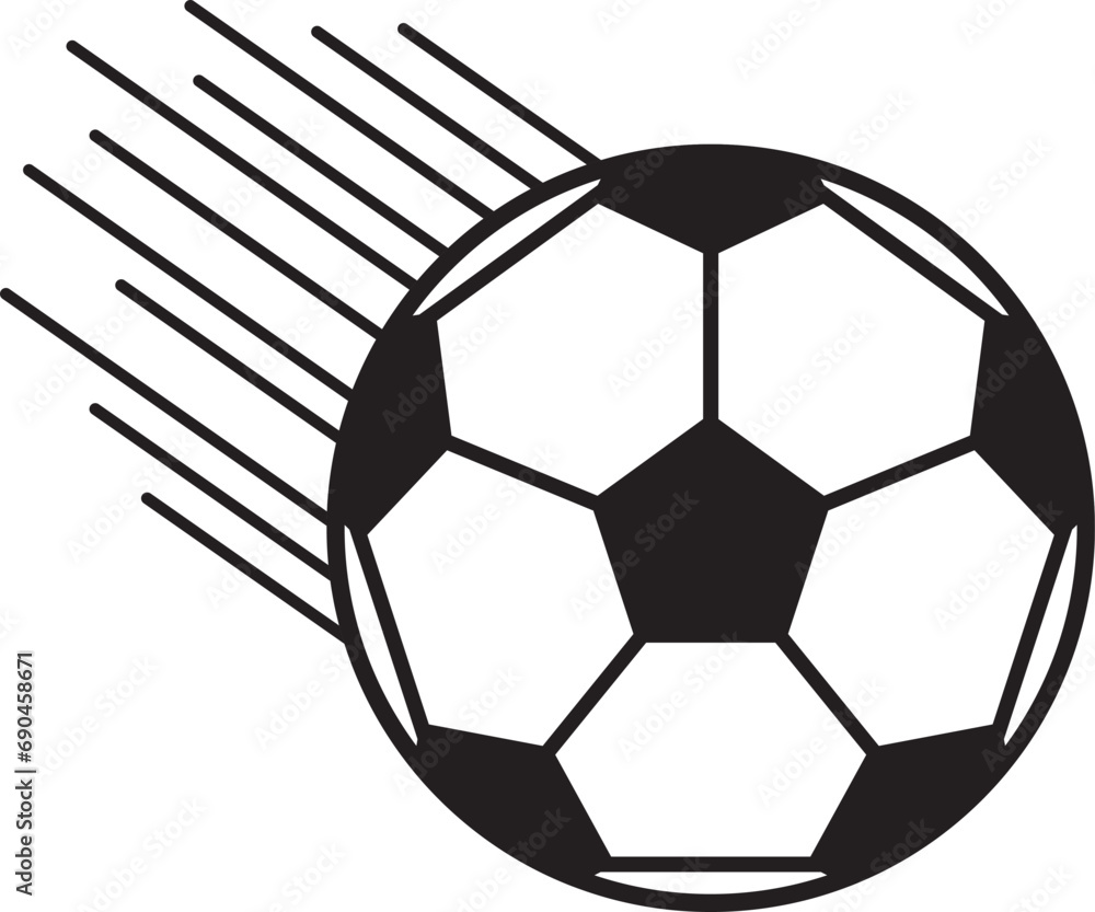 Fototapeta premium サッカーボール シュート イラスト