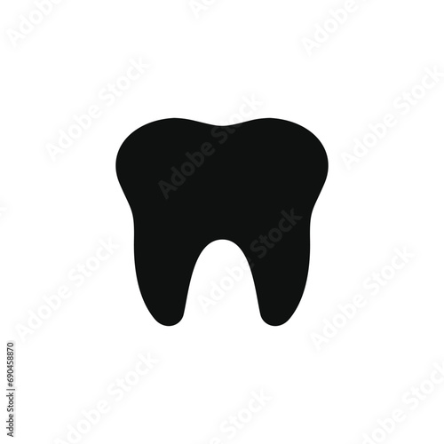 Tooth icon isolated on white background