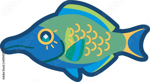 かわいいクギベラ（オス）のイラスト