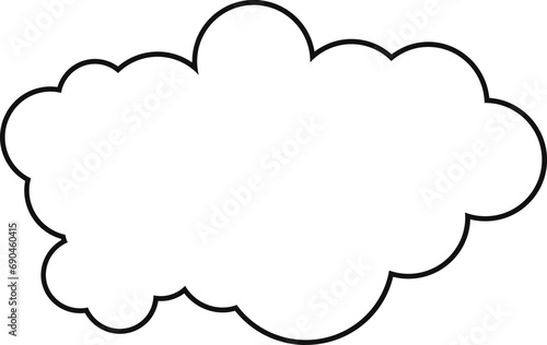 Fototapeta Naklejka Na Ścianę i Meble -  cloud flat cartoon. cloud icon symbol concept. Vector flat cartoon cloud illustration for web sites and banners design.