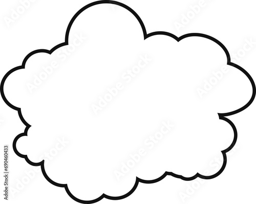 Fototapeta Naklejka Na Ścianę i Meble -  cloud flat cartoon. cloud icon symbol concept. Vector flat cartoon cloud illustration for web sites and banners design.