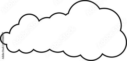 cloud flat cartoon. cloud icon symbol concept. Vector flat cartoon cloud illustration for web sites and banners design. photo