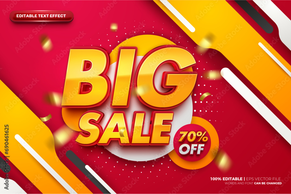 Big Sale Promo Editable text Effect Style Big Sale Promo Editable text Effect Style