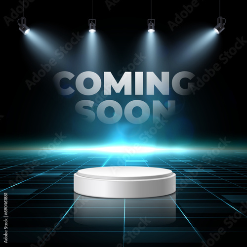 Unveiling Innovation: A Stage Illuminated for the Future.  Lights, Camera, Mystery! A Spotlight Shines on the Next Big Thing!
Get ready for the future with our sleek and modern Coming Soon design.