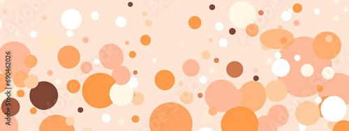Elegant bokeh effect with varying circles in shades of Peach Fuzz 2024 color. A delicate and stylish backdrop for invitations or creative projects.