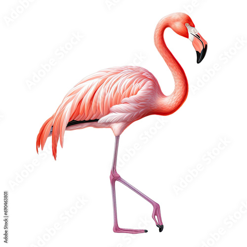 Transparent PNG of Beautiful Flamingo