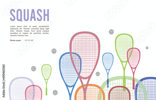 Simple and attractive squash background design for any media