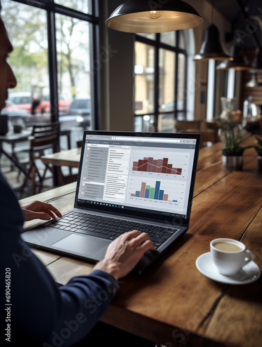 A Photo of a Small Business Using Cloud-Based Accounting Software on a Laptop