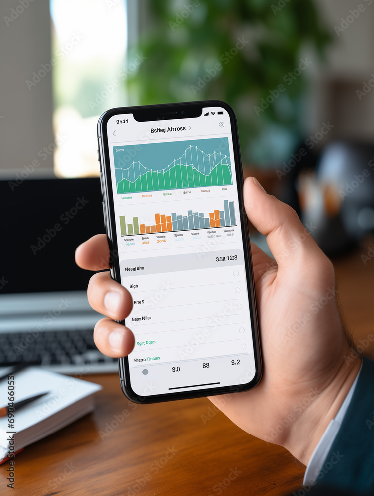 A Photo of a Person Using a Mobile App to Track Their Daily Expenses and Savings Goals