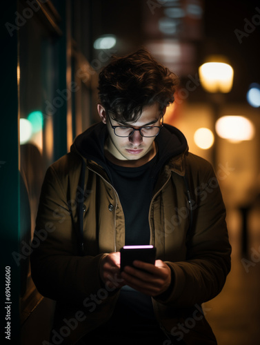 A Photo of a Young Adult Using a Smartphone App for Peer-to-Peer Lending