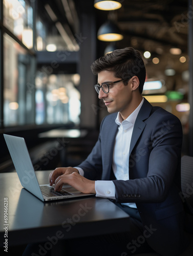 A Photo of a Young Professional Attending a Virtual Financial Planning Seminar on a Laptop © Nathan Hutchcraft