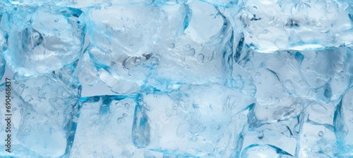 Frozen ice cube background. Generative AI technology.
