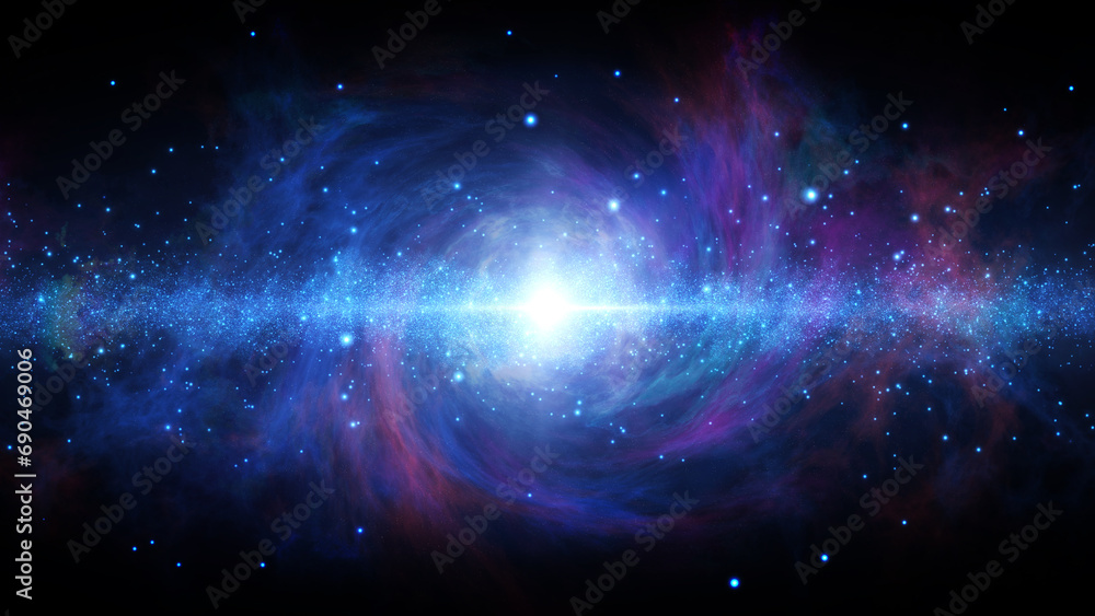 宇宙　銀河誕生　背景　カラフル