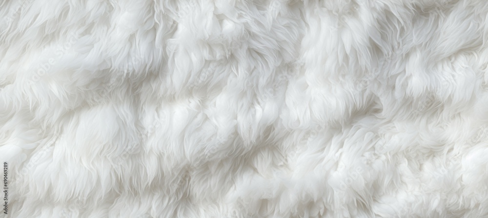 White fluffy fur texture background. Generative AI technology.
White fluffy fur texture background. Generative AI technology.
