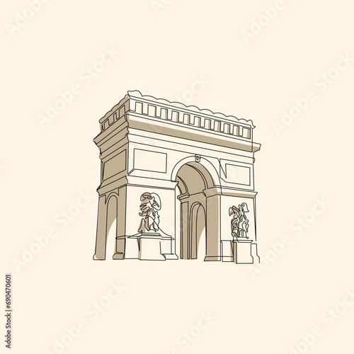Arc de Triomphe Triumph of Elegance in a Single Line