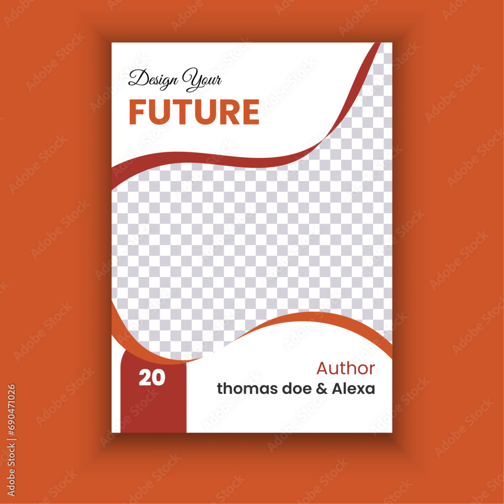 Naklejka premium Vector book cover design template. creative book cover with quotes.