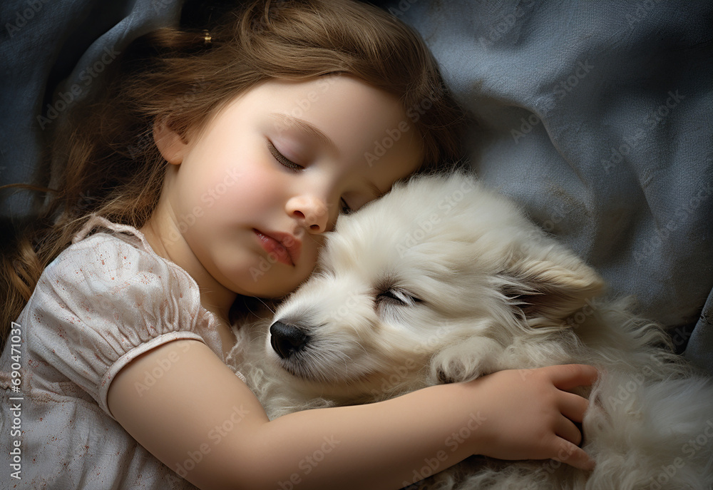 girl with a puppy girl with a puppy