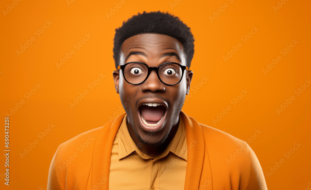African Man Wow Moment of Surprise African Man Wow Moment of Surprise