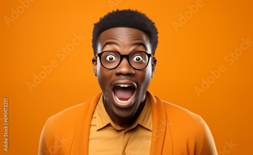 African Man Wow Moment of Surprise